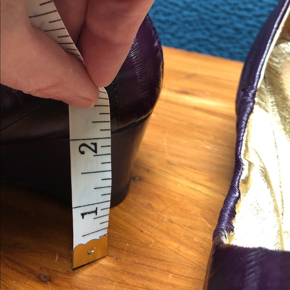 All Black purple wedges sz 9 - Picture 7 of 7